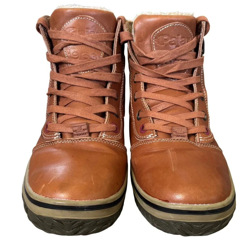 Pajar Canada Tavin 2.0 Waterproof Snow Boots Men's Sz 8-8.5 Brown Leather Winter